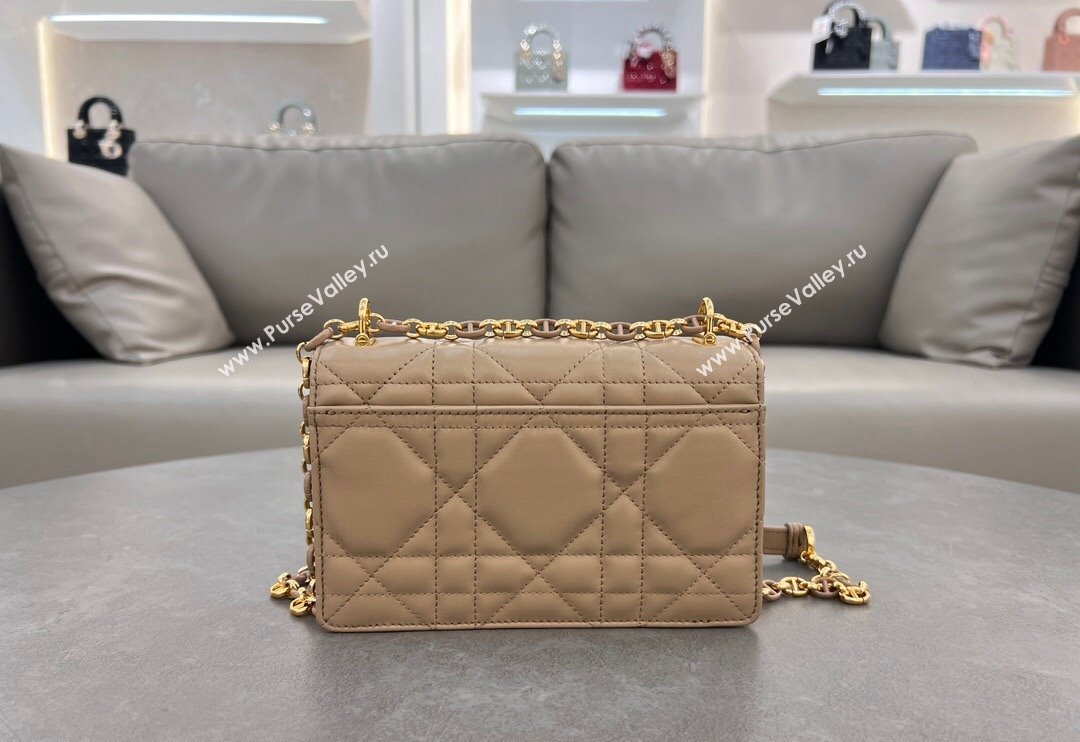 Dior Miss Caro Mini bag in Macrocannage Lambskin Biscuits Beige 2024 5169 (XXG-241031095)