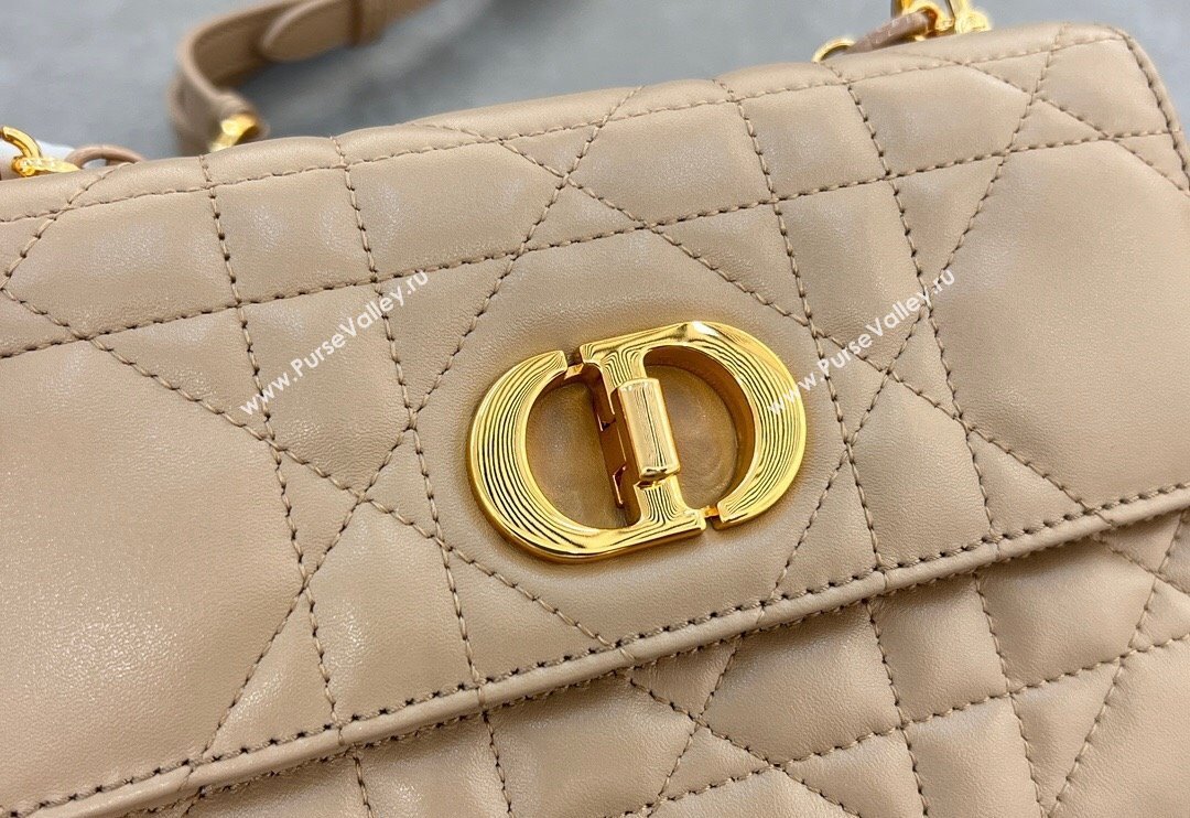 Dior Miss Caro Mini bag in Macrocannage Lambskin Biscuits Beige 2024 5169 (XXG-241031095)