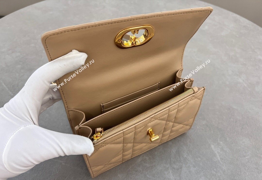 Dior Miss Caro Mini bag in Macrocannage Lambskin Biscuits Beige 2024 5169 (XXG-241031095)