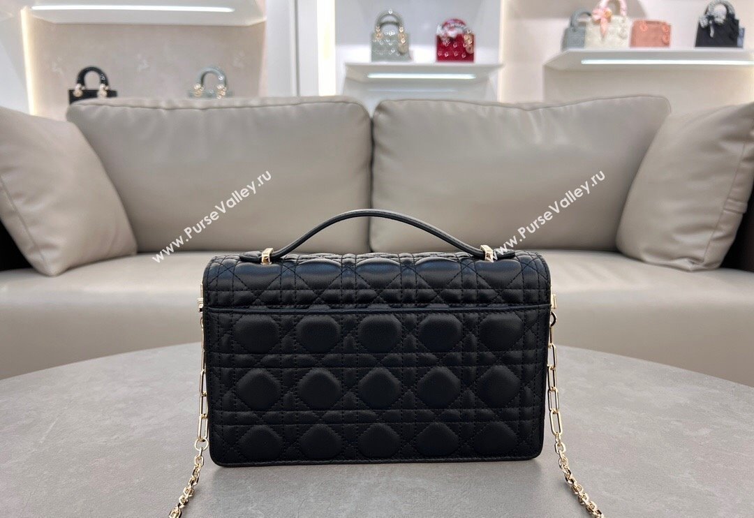 Dior My Dior Top Handle Bag in Cannage Lambskin Black 2024 0997 (BF-241031082)