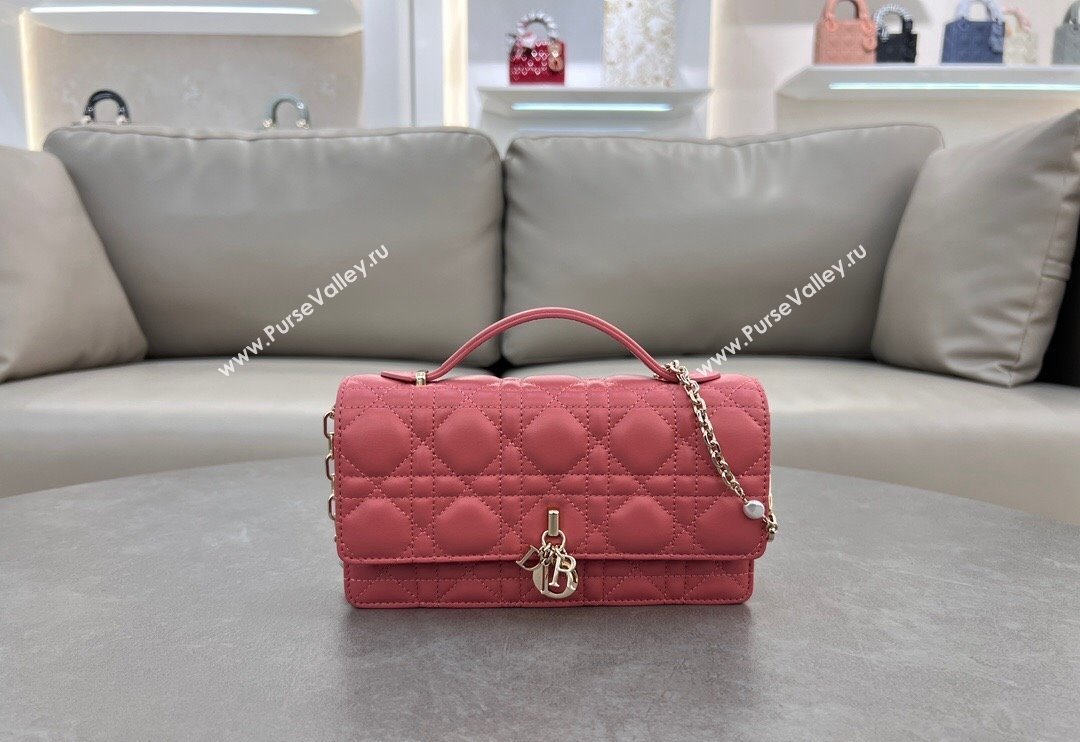 Dior My Dior Mini Bag in Cannage Lambskin with Pearl 0980 Light Pink (BF-241031071)