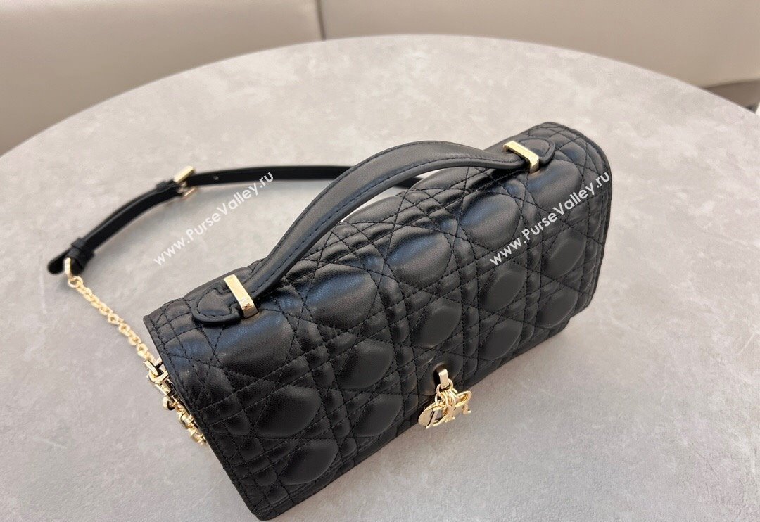 Dior My Dior Top Handle Bag in Cannage Lambskin Black 2024 0997 (BF-241031082)