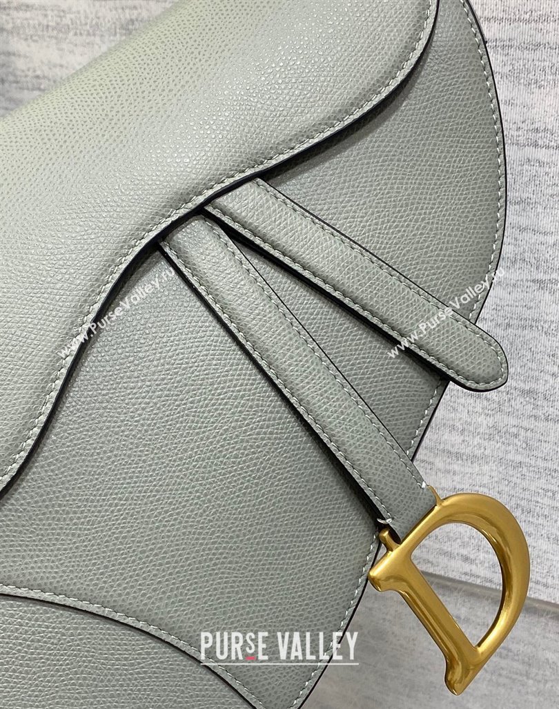 Dior Medium Saddle Bag with Strap in Grained Calfskin Rock Grey 2024 (XXG-241101040)