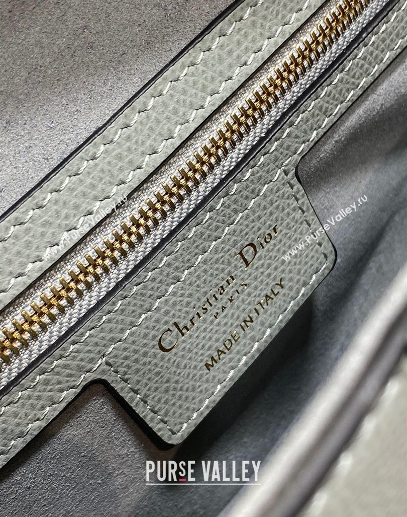 Dior Medium Saddle Bag with Strap in Grained Calfskin Rock Grey 2024 (XXG-241101040)