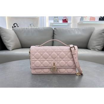 Dior My Dior Top Handle Bag in Cannage Lambskin Blush Pink 2024 0997 (BF-241031076)