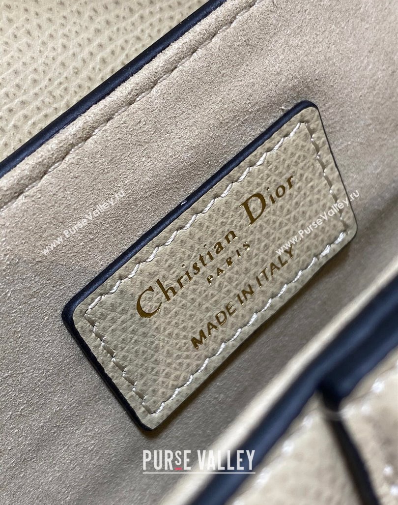 Dior Mini Saddle Bag with Strap in Grained Calfskin Apricot 2024 (XXG-241101068)