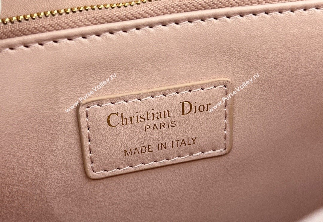 Dior My Dior Top Handle Bag in Cannage Lambskin Blush Pink 2024 0997 (BF-241031076)