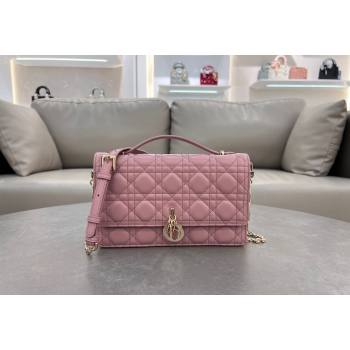 Dior My Dior Top Handle Bag in Cannage Lambskin Aged Pink 2024 0997 (BF-241031077)