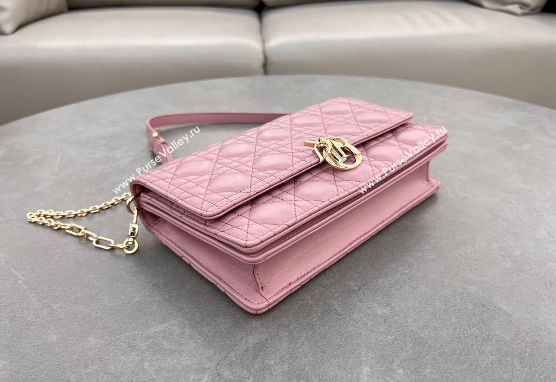 Dior My Dior Top Handle Bag in Cannage Lambskin Aged Pink 2024 0997 (BF-241031077)