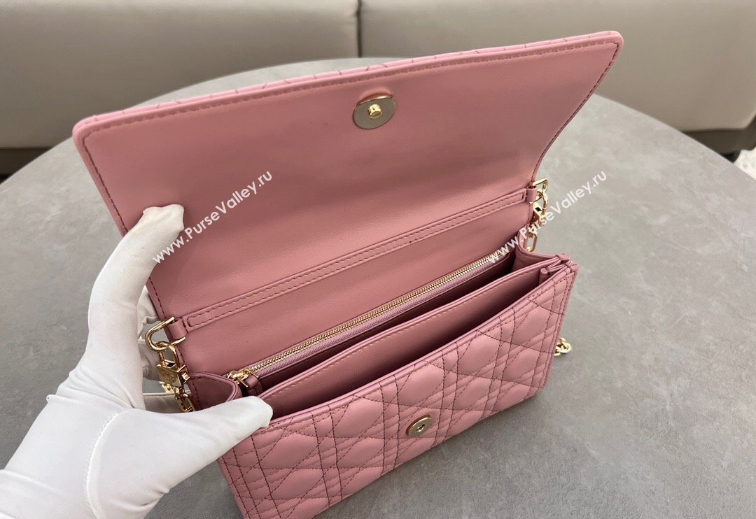 Dior My Dior Top Handle Bag in Cannage Lambskin Aged Pink 2024 0997 (BF-241031077)