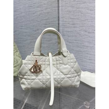 Dior Small Toujours Tote bag in Macrocannage Calfskin White 2024 (XXG-241101107)