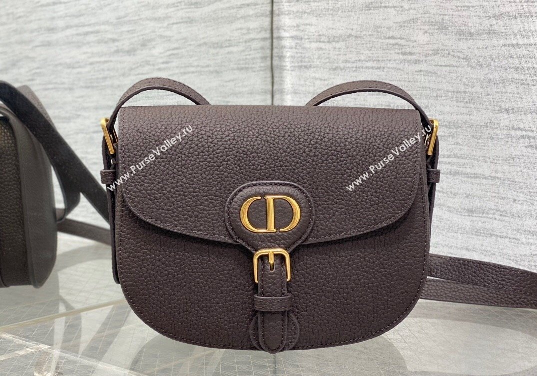 Dior Medium Bobby Bag in Grained Calfskin Coffee Brown 2024 M9042 (XXG-241212023)