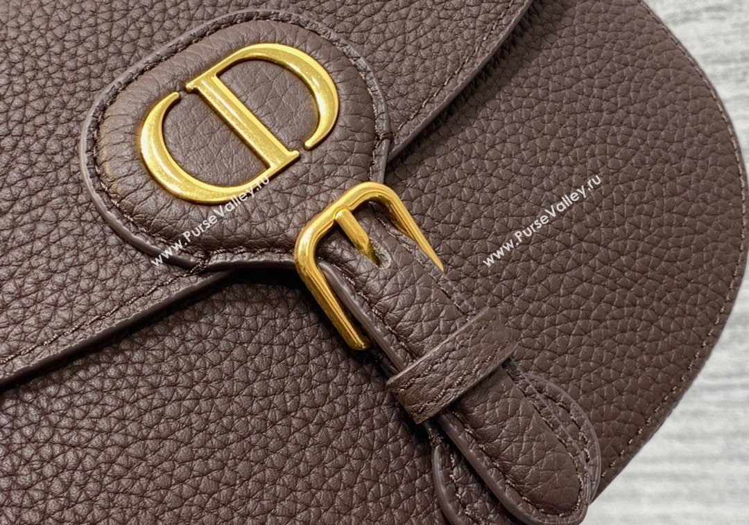 Dior Medium Bobby Bag in Grained Calfskin Coffee Brown 2024 M9042 (XXG-241212023)