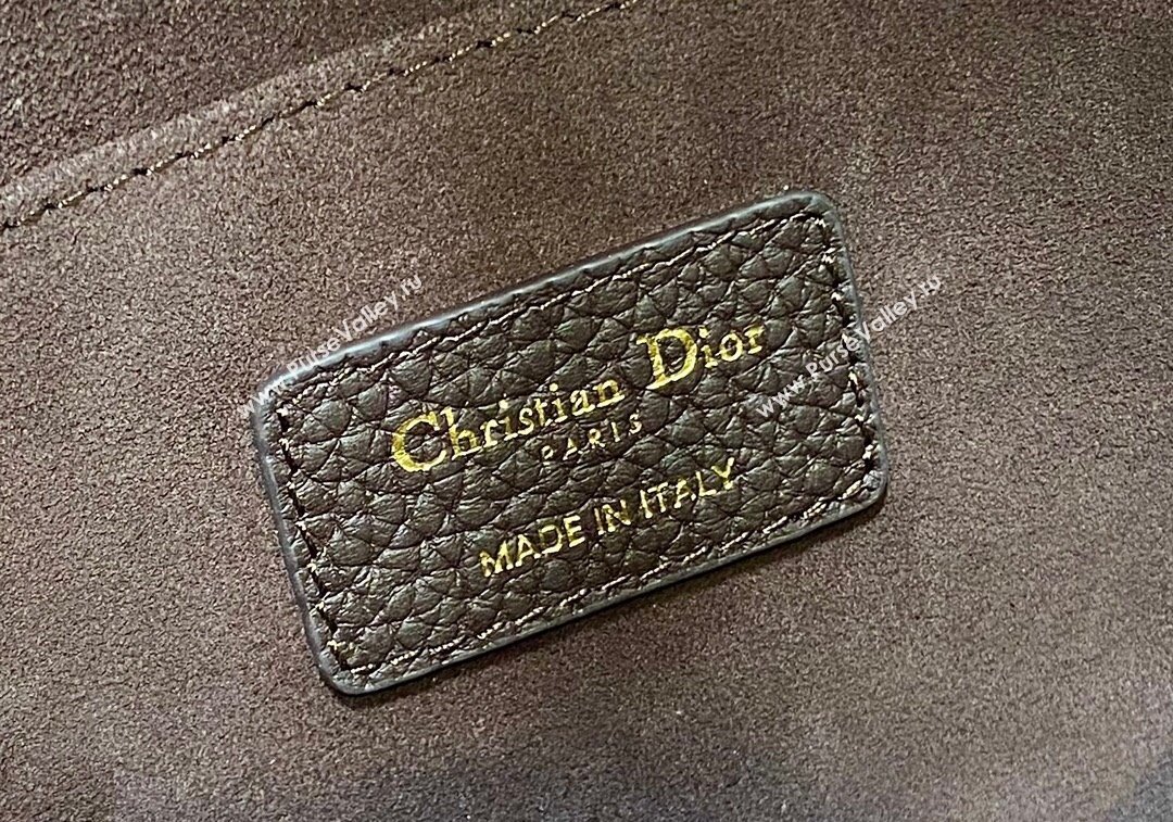 Dior Medium Bobby Bag in Grained Calfskin Coffee Brown 2024 M9042 (XXG-241212023)