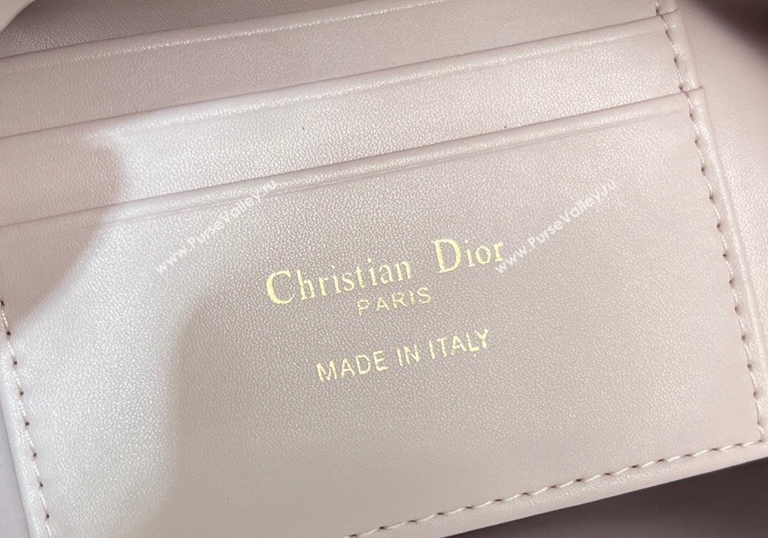 Dior Miss Caro Mini Bucket Bag with Drawstring in Macrocannage Lambskin Light Pink 2024 (XXG-241212034)