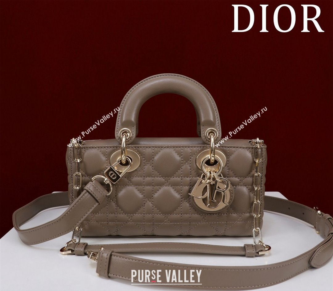 Dior Small Lady D-Joy Bag in Cannage Lambskin Khaki 2024 M0541 1212 (XXG-241212035)