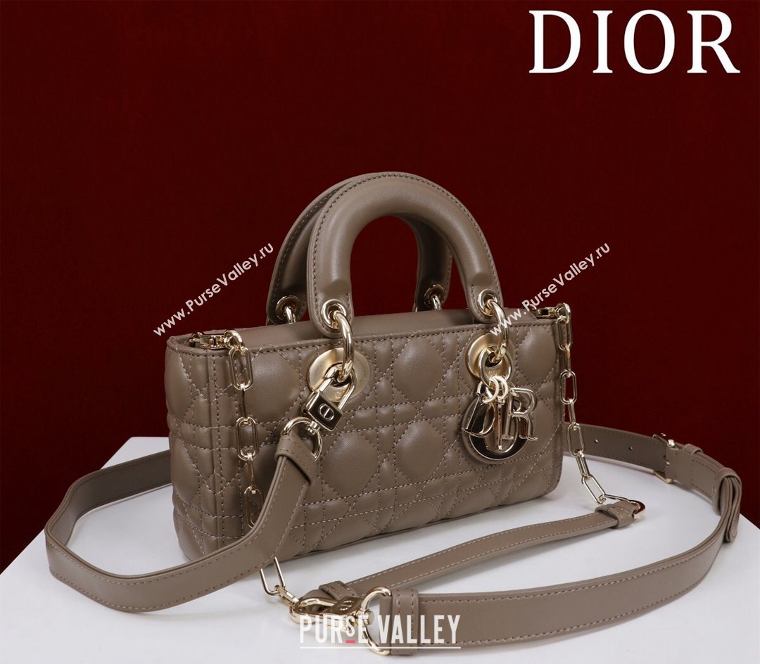 Dior Small Lady D-Joy Bag in Cannage Lambskin Khaki 2024 M0541 1212 (XXG-241212035)