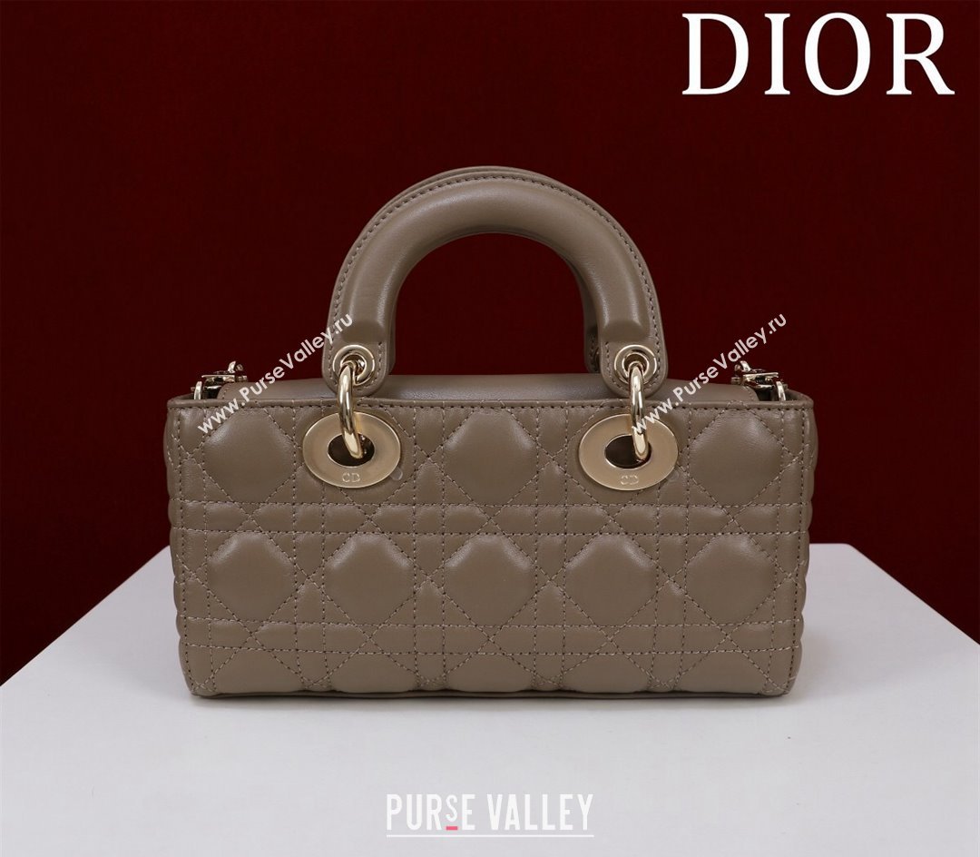 Dior Small Lady D-Joy Bag in Cannage Lambskin Khaki 2024 M0541 1212 (XXG-241212035)