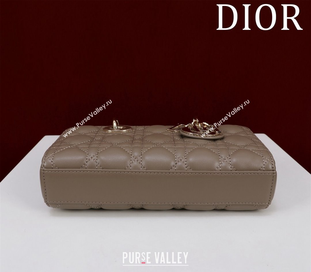 Dior Small Lady D-Joy Bag in Cannage Lambskin Khaki 2024 M0541 1212 (XXG-241212035)