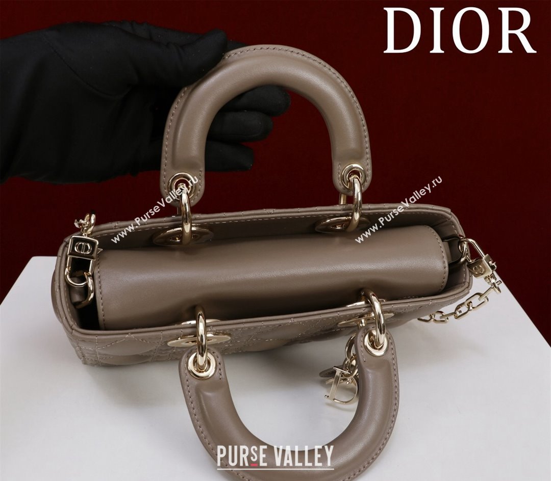 Dior Small Lady D-Joy Bag in Cannage Lambskin Khaki 2024 M0541 1212 (XXG-241212035)