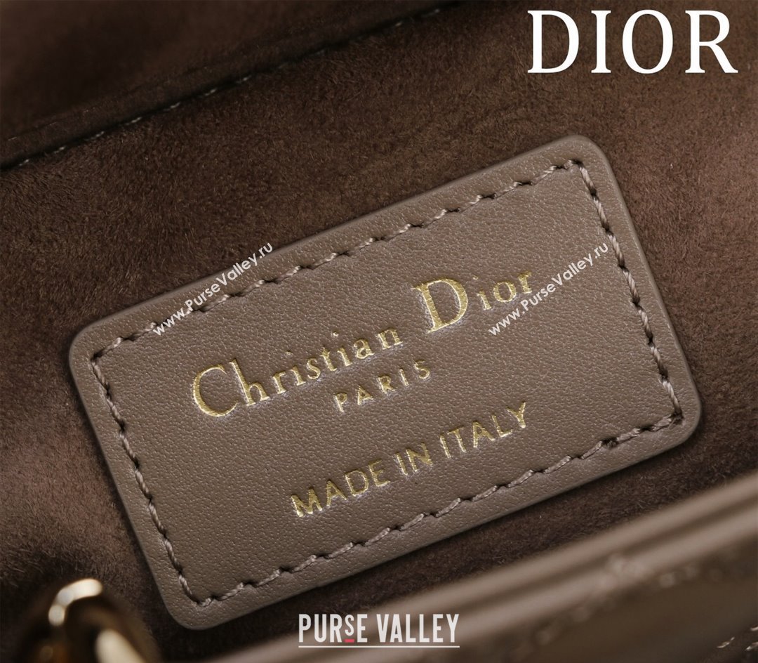 Dior Small Lady D-Joy Bag in Cannage Lambskin Khaki 2024 M0541 1212 (XXG-241212035)