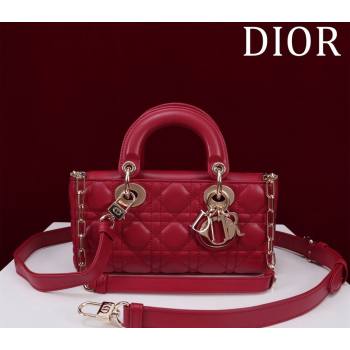 Dior Small Lady D-Joy Bag in Cannage Lambskin Red 2024 M0541 1212 (XXG-241212036)