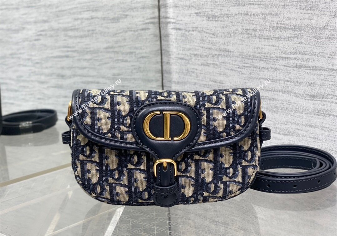 Dior Bobby Mini Bag in Blue Oblique Jacquard 2024 M9042 (XXG-241212014)