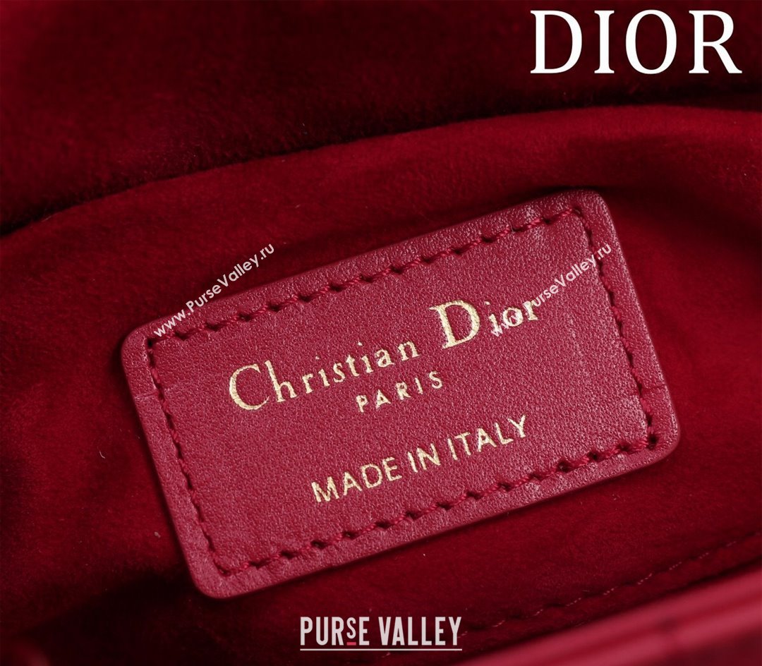 Dior Small Lady D-Joy Bag in Cannage Lambskin Red 2024 M0541 1212 (XXG-241212036)