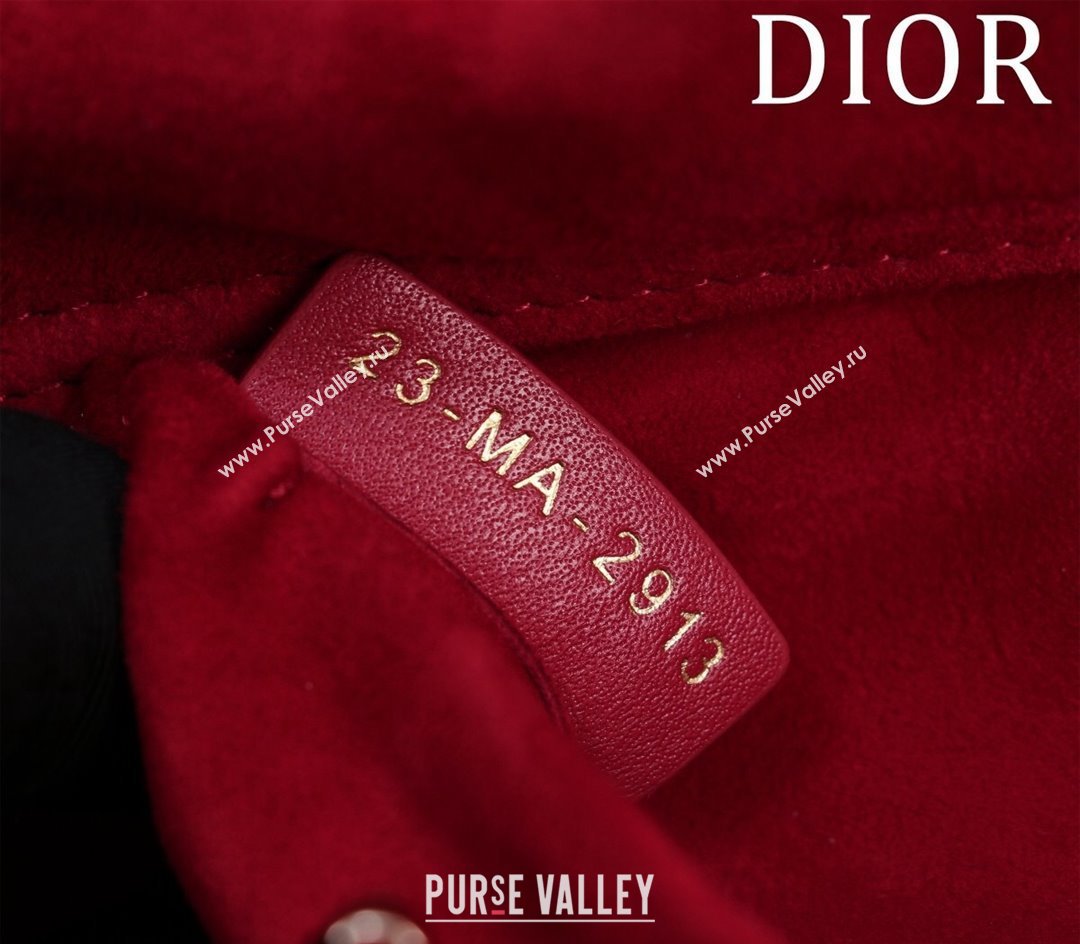 Dior Small Lady D-Joy Bag in Cannage Lambskin Red 2024 M0541 1212 (XXG-241212036)