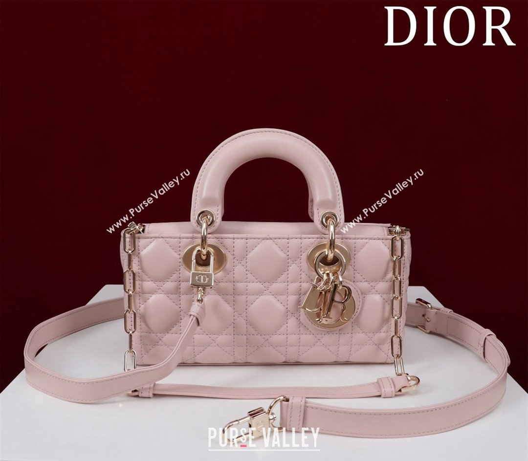 Dior Small Lady D-Joy Bag in Cannage Lambskin Light Pink 2024 M0541 1212 (XXG-241212039)