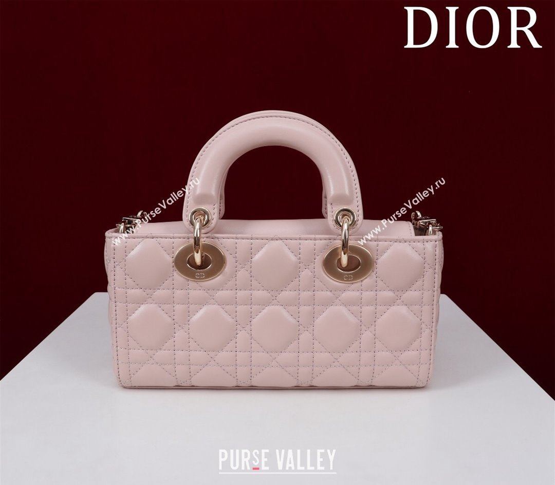 Dior Small Lady D-Joy Bag in Cannage Lambskin Light Pink 2024 M0541 1212 (XXG-241212039)