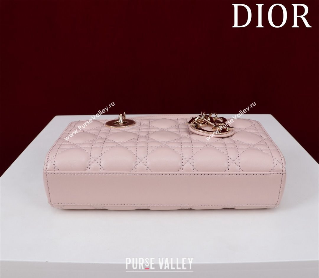 Dior Small Lady D-Joy Bag in Cannage Lambskin Light Pink 2024 M0541 1212 (XXG-241212039)