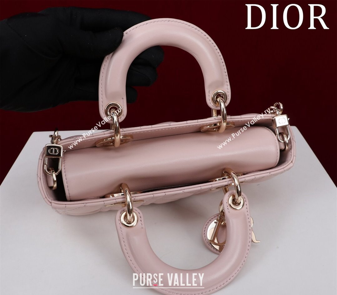 Dior Small Lady D-Joy Bag in Cannage Lambskin Light Pink 2024 M0541 1212 (XXG-241212039)