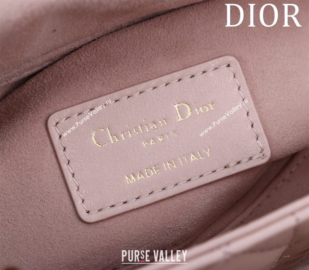 Dior Small Lady D-Joy Bag in Cannage Lambskin Light Pink 2024 M0541 1212 (XXG-241212039)