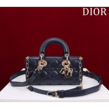 Dior Small Lady D-Joy Bag in Cannage Lambskin Dark Blue 2024 M0541 1212 (XXG-241212041)