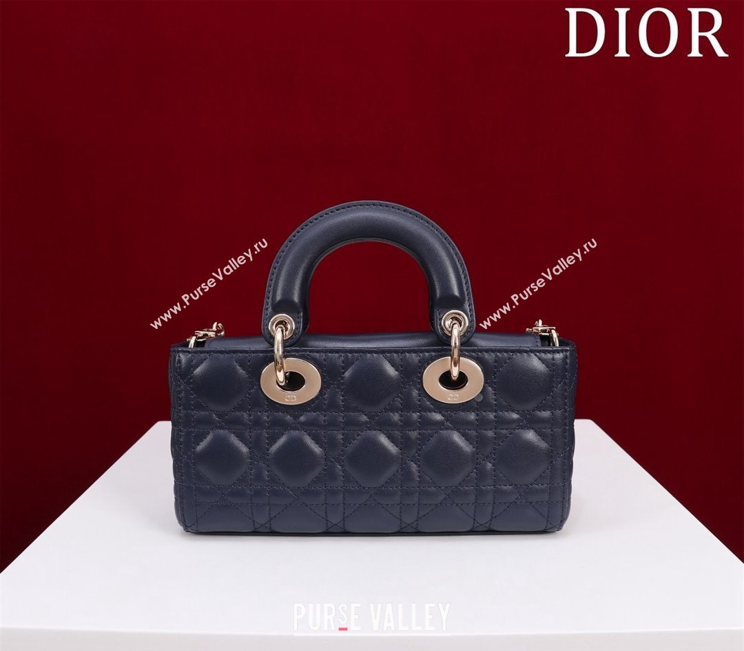 Dior Small Lady D-Joy Bag in Cannage Lambskin Dark Blue 2024 M0541 1212 (XXG-241212041)