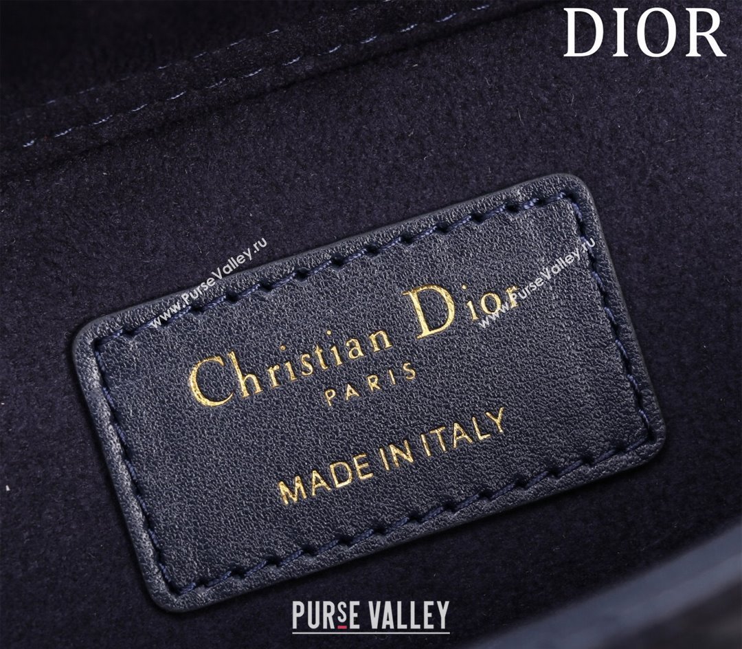 Dior Small Lady D-Joy Bag in Cannage Lambskin Dark Blue 2024 M0541 1212 (XXG-241212041)