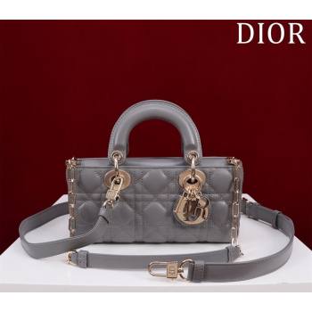 Dior Small Lady D-Joy Bag in Cannage Lambskin Grey 2024 M0541 1212 (XXG-241212042)