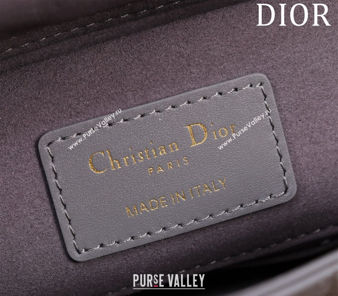 Dior Small Lady D-Joy Bag in Cannage Lambskin Grey 2024 M0541 1212 (XXG-241212042)