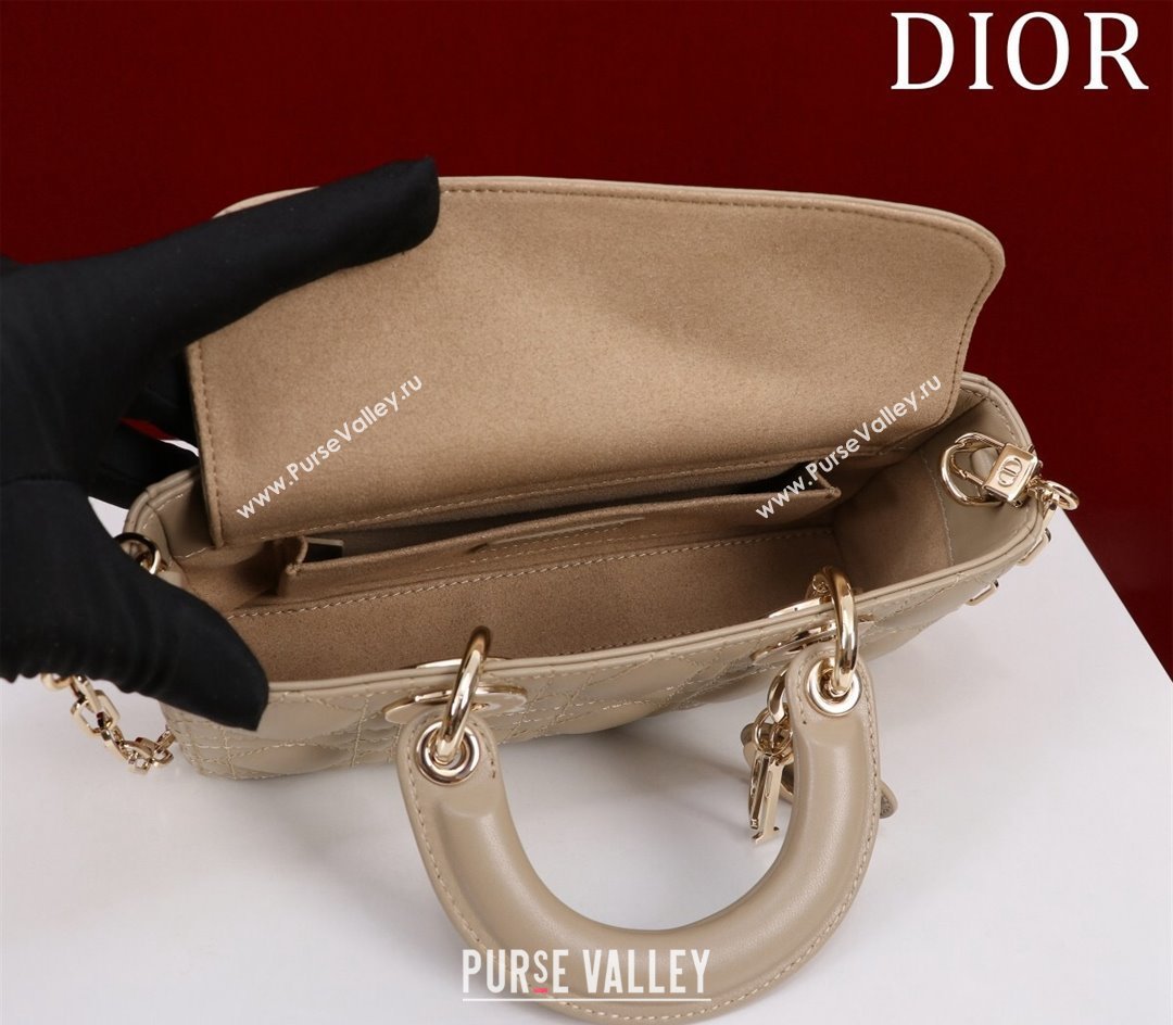 Dior Small Lady D-Joy Bag in Cannage Lambskin Beige 2024 M0541 1212 (XXG-241212043)