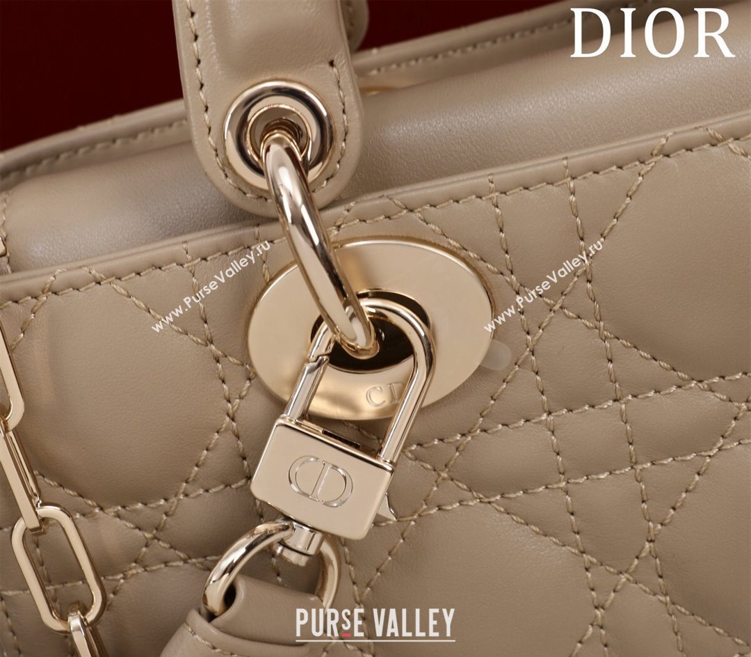 Dior Small Lady D-Joy Bag in Cannage Lambskin Beige 2024 M0541 1212 (XXG-241212043)