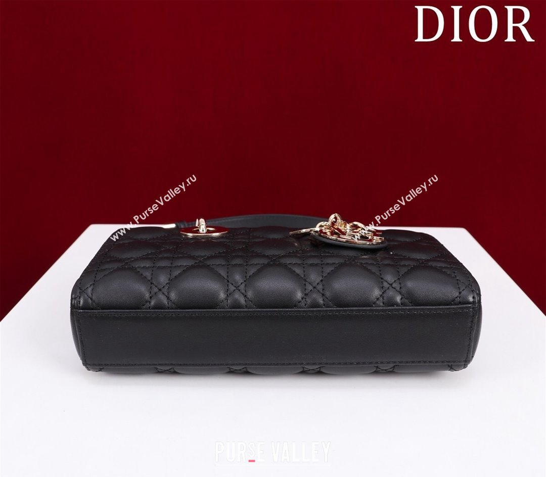 Dior Small Lady D-Joy Bag in Cannage Lambskin Black 2024 M0541 1212 (XXG-241212045)