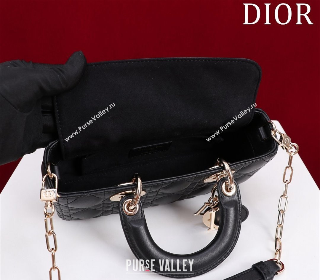 Dior Small Lady D-Joy Bag in Cannage Lambskin Black 2024 M0541 1212 (XXG-241212045)