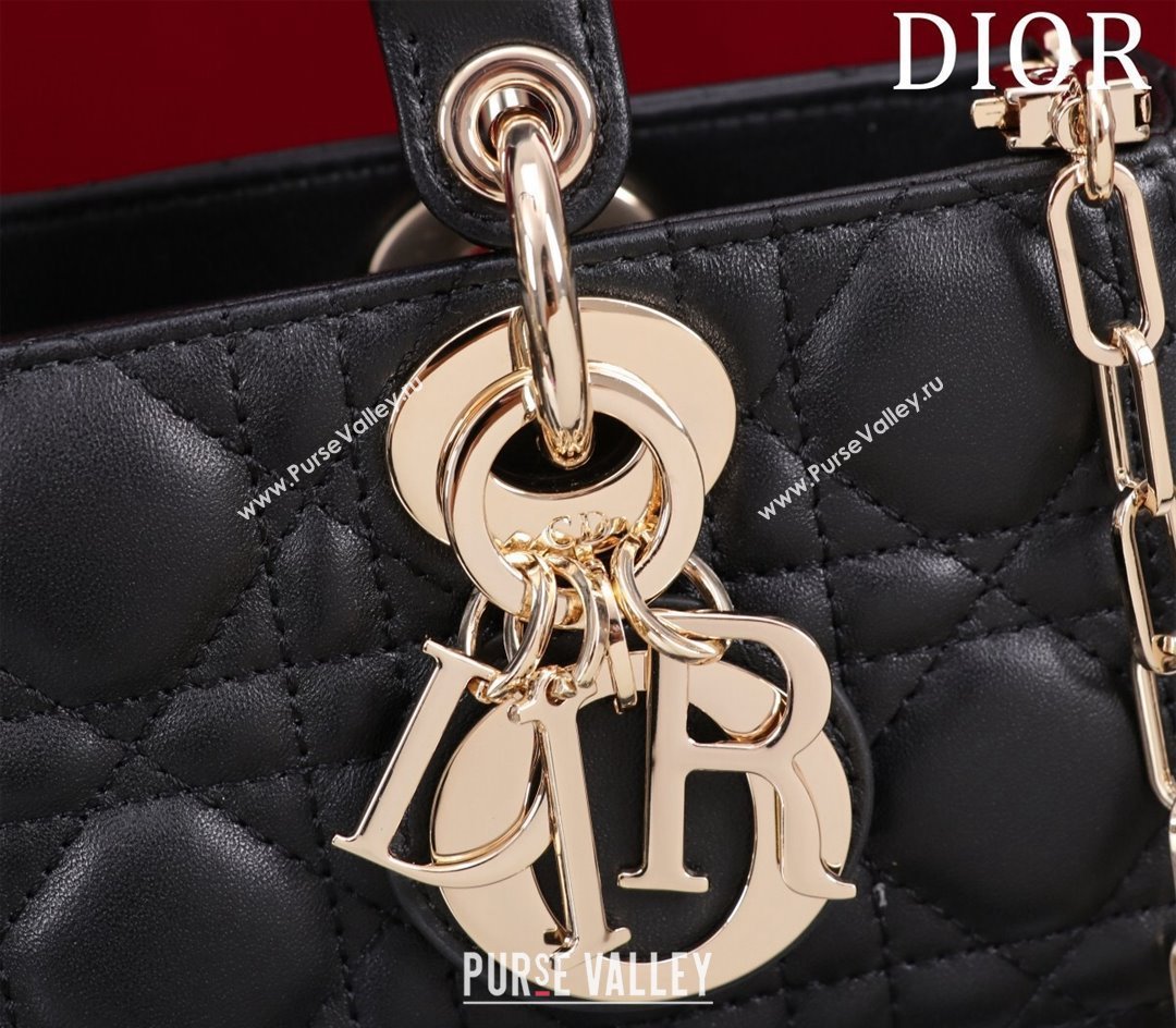 Dior Small Lady D-Joy Bag in Cannage Lambskin Black 2024 M0541 1212 (XXG-241212045)