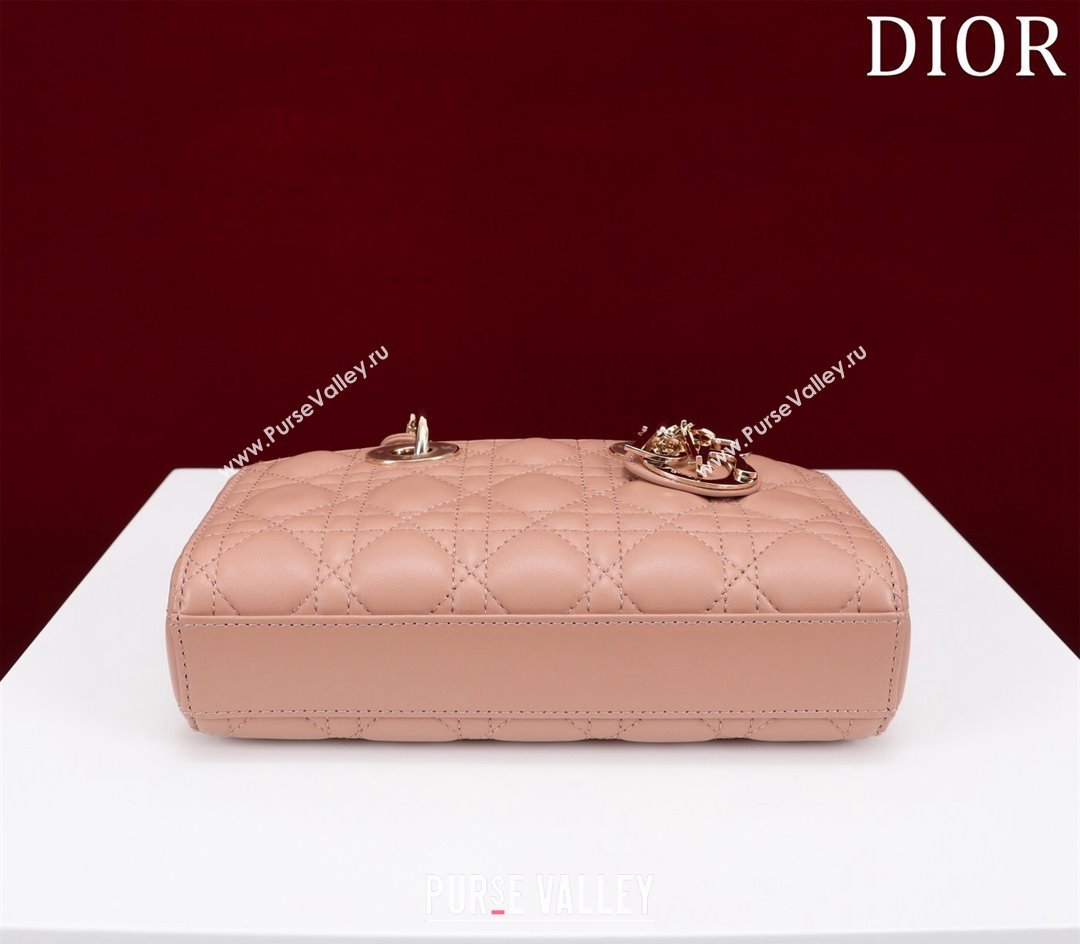 Dior Small Lady D-Joy Bag in Cannage Lambskin Light Pink 2024 M0541 1212 (XXG-241212046)