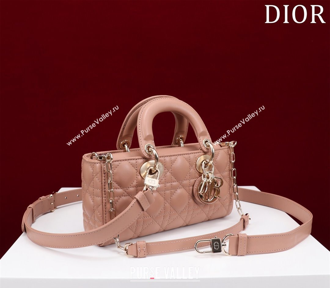 Dior Small Lady D-Joy Bag in Cannage Lambskin Light Pink 2024 M0541 1212 (XXG-241212046)