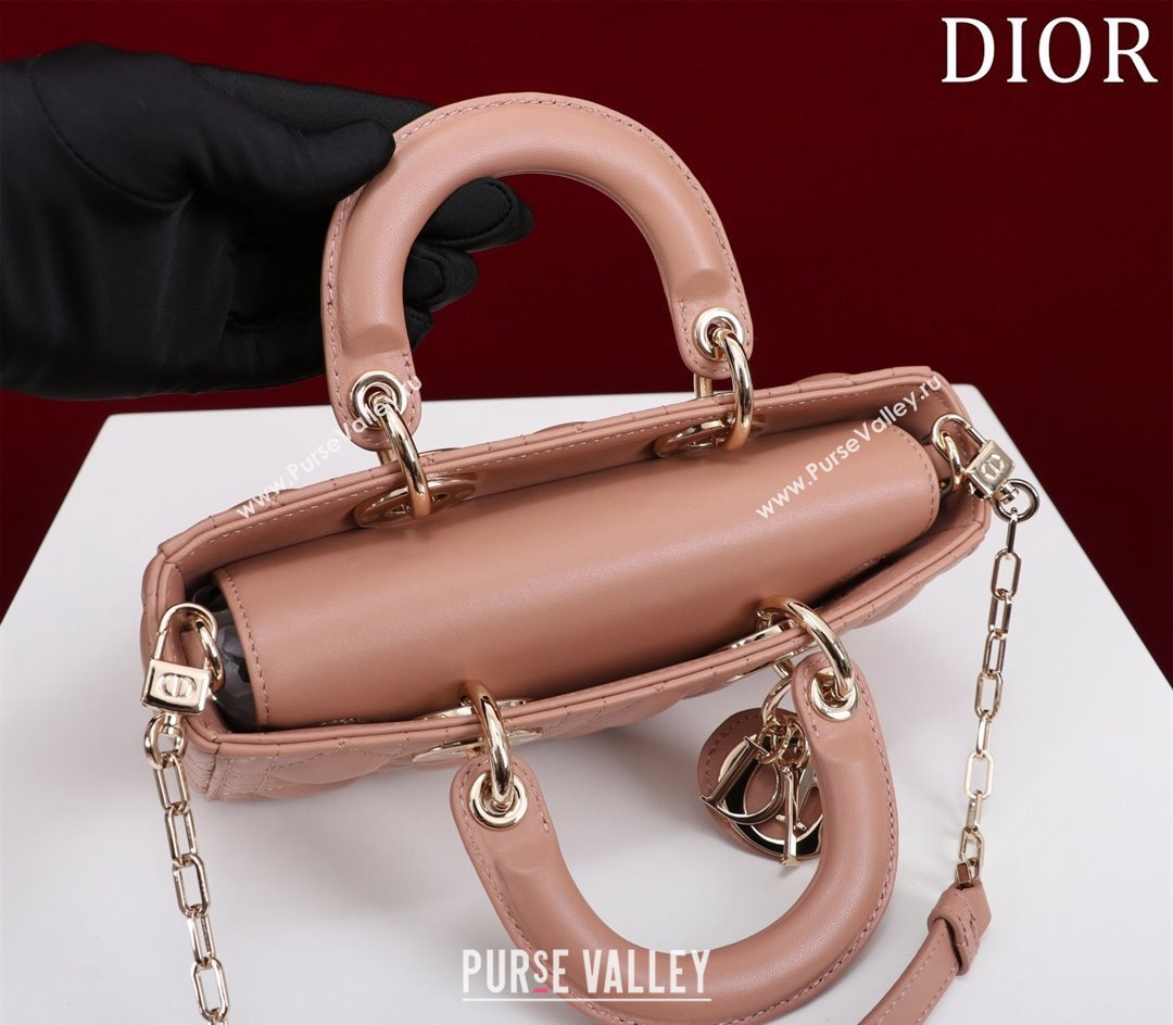 Dior Small Lady D-Joy Bag in Cannage Lambskin Light Pink 2024 M0541 1212 (XXG-241212046)