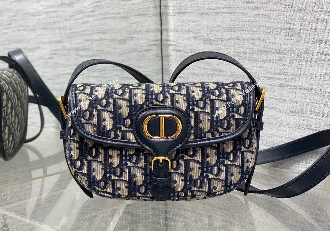 Dior Bobby East-West Bag in Blue Dior Oblique Jacquard 2024 M9042 (XXG-241212015)