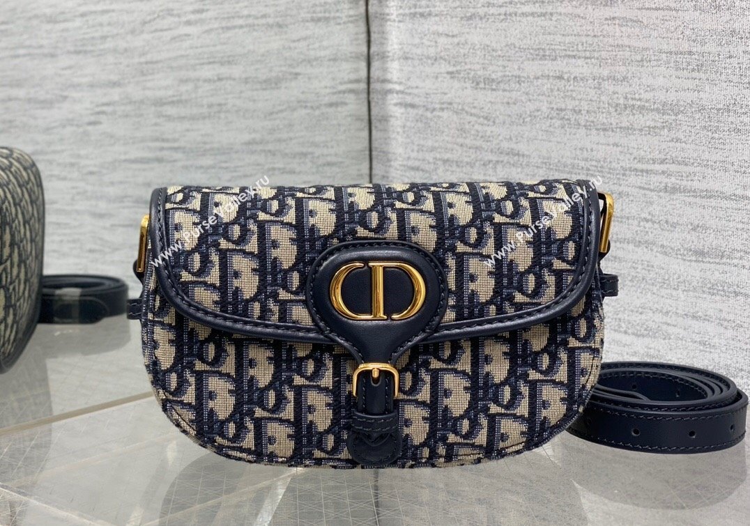 Dior Bobby East-West Bag in Blue Dior Oblique Jacquard 2024 M9042 (XXG-241212015)