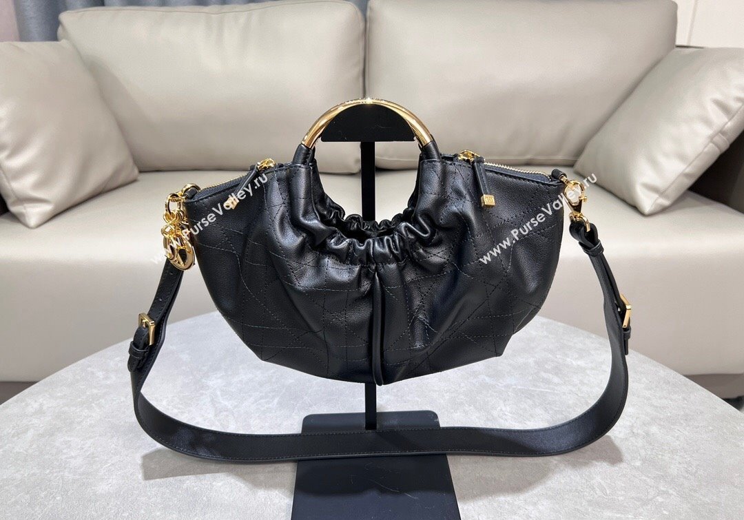 Dior Walk in Dior Purse Bag in Macrocannage Calfskin Black 2024 (XXG-241212078)